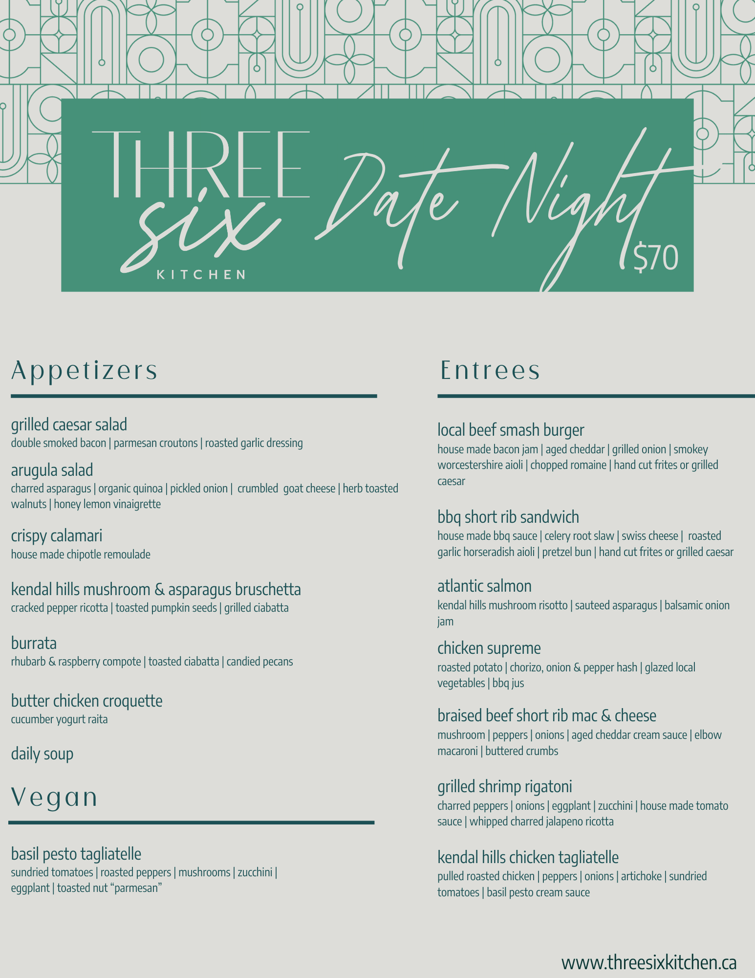 May Date Night Menu