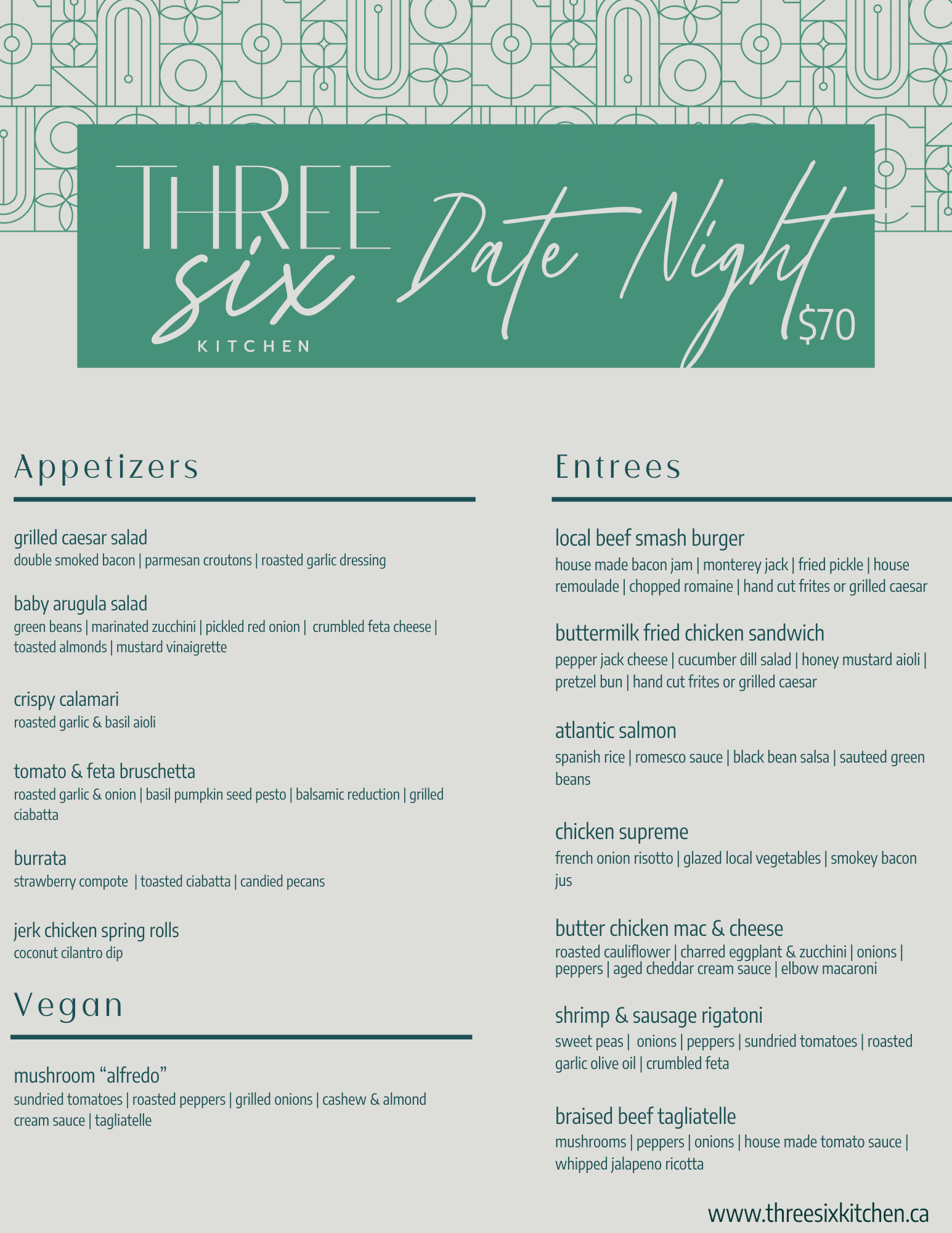 July Date Night Menu