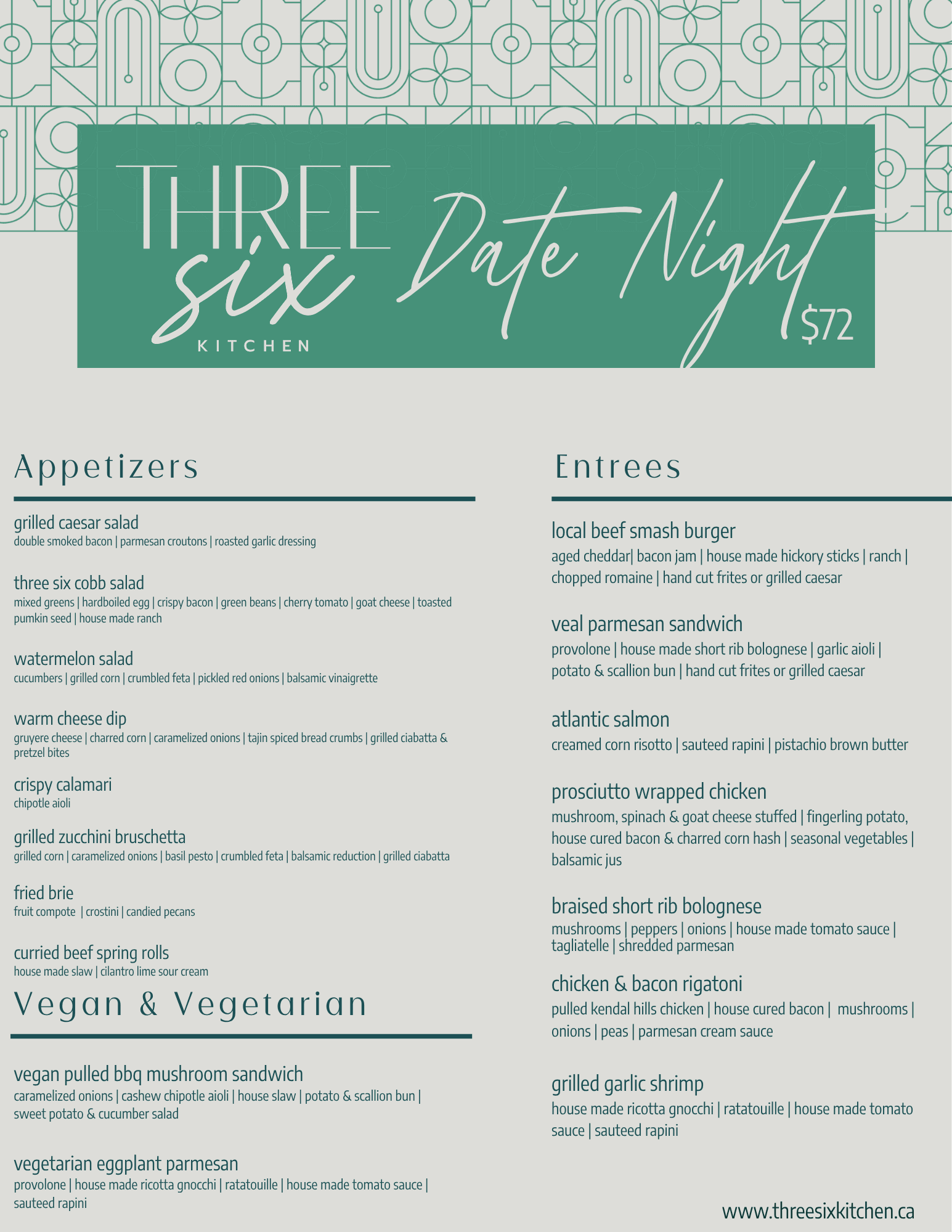 august Date Night Menu
