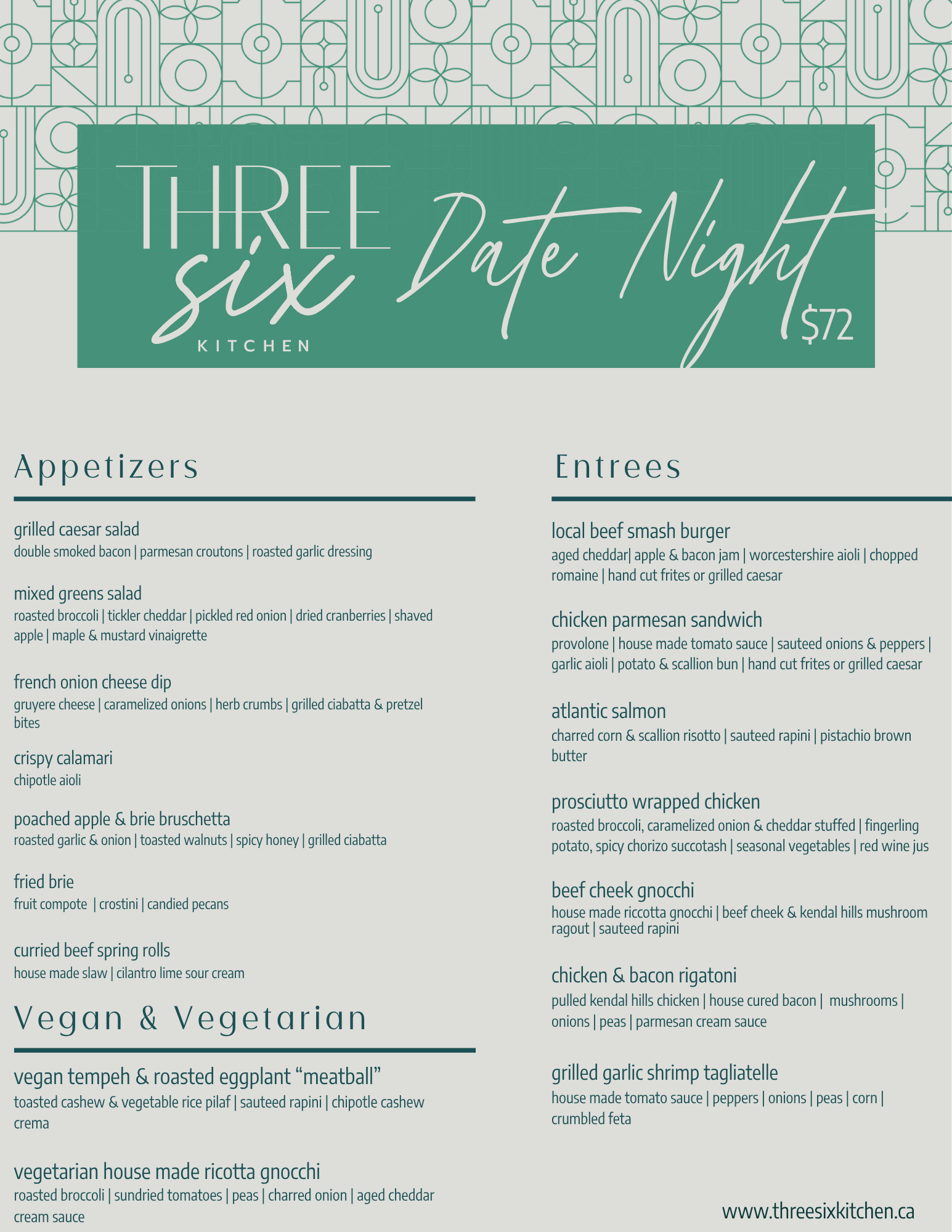September Date Night Menu